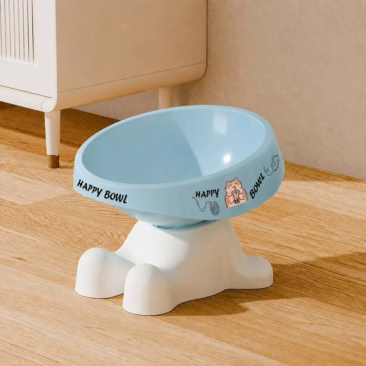 1pcs New cute design with raised pet feeding bowl, cute pet food bowl, elevated neck protection anti slip pet bowl