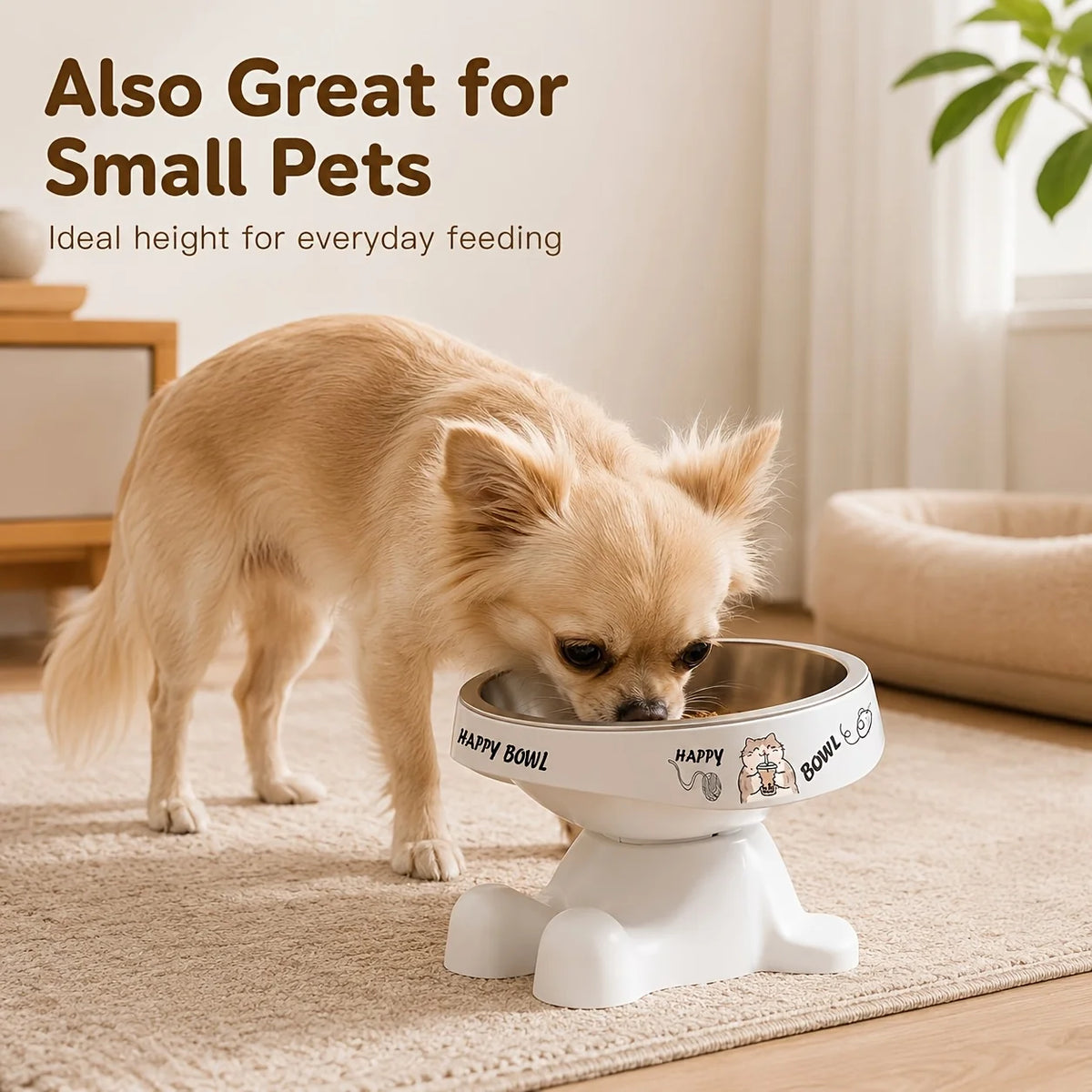 1pcs New cute design with raised pet feeding bowl, cute pet food bowl, elevated neck protection anti slip pet bowl
