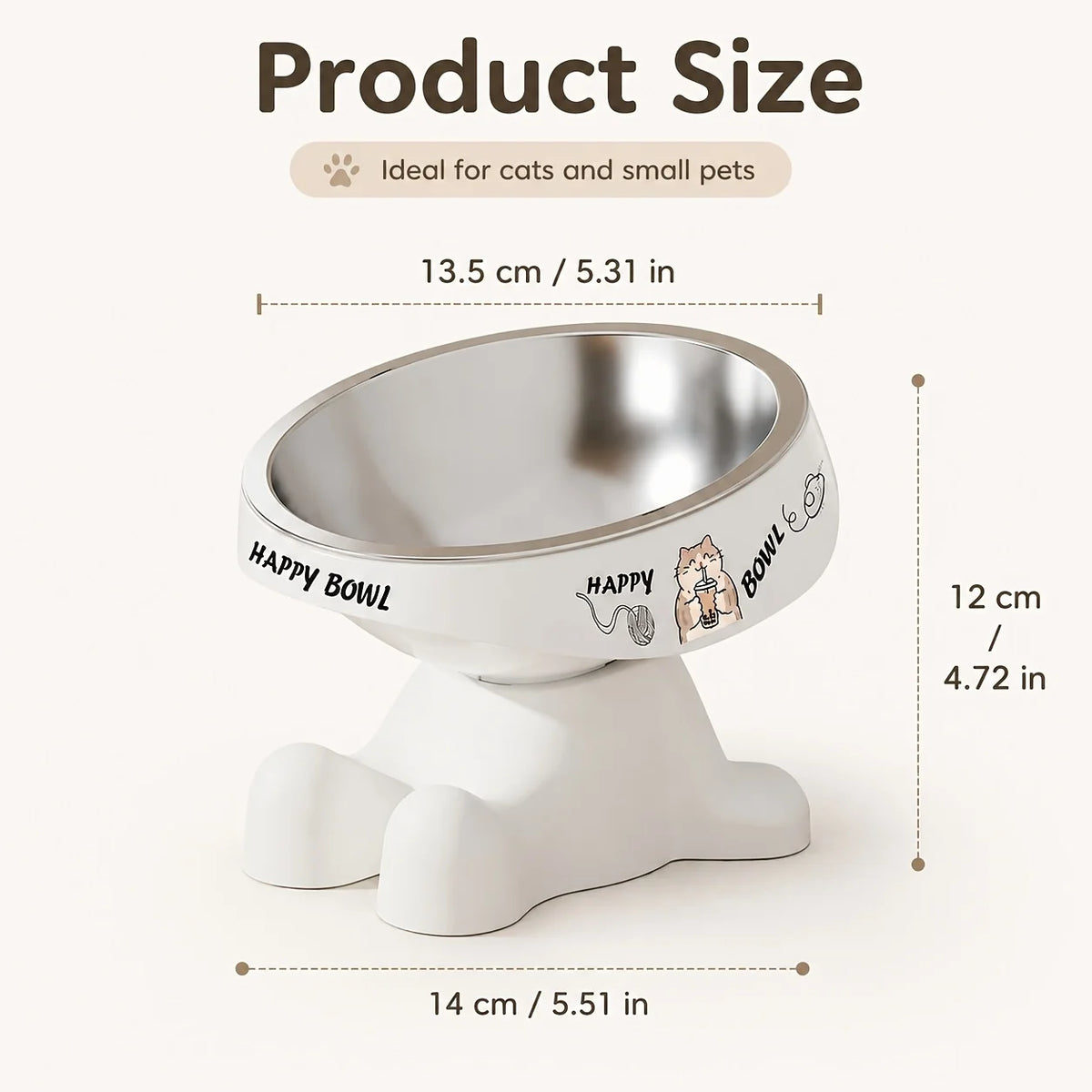 1pcs New cute design with raised pet feeding bowl, cute pet food bowl, elevated neck protection anti slip pet bowl