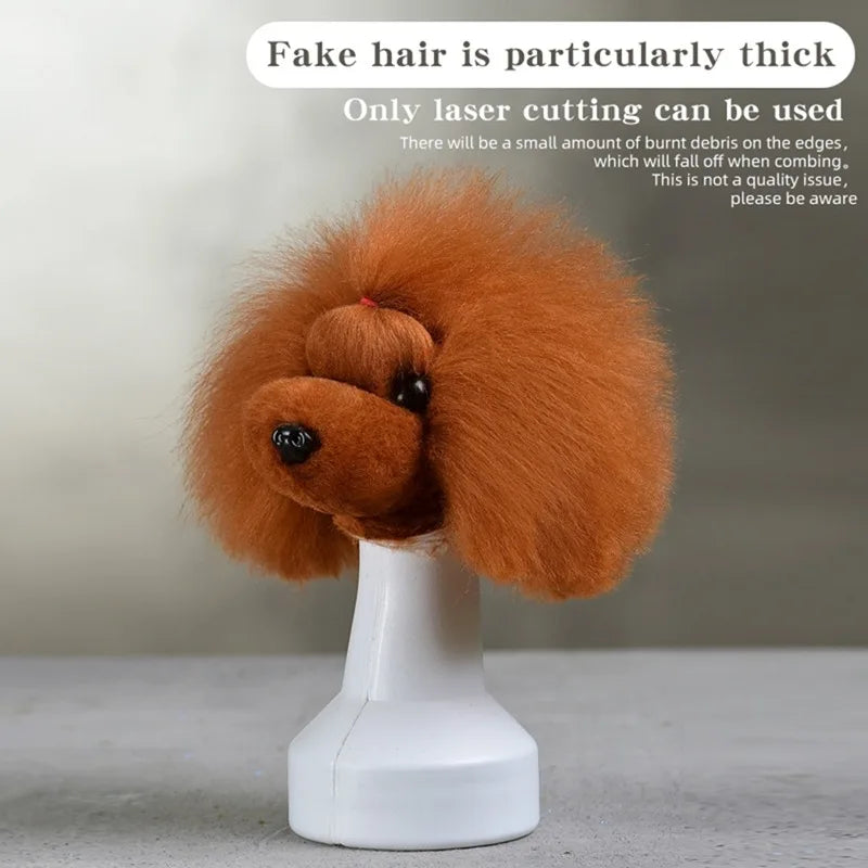 Fake Dog Head Model Pet Grooming Teddy Pet Simulated Head Practice Hair Beautician Practice And Pet Styling Wig Student Study