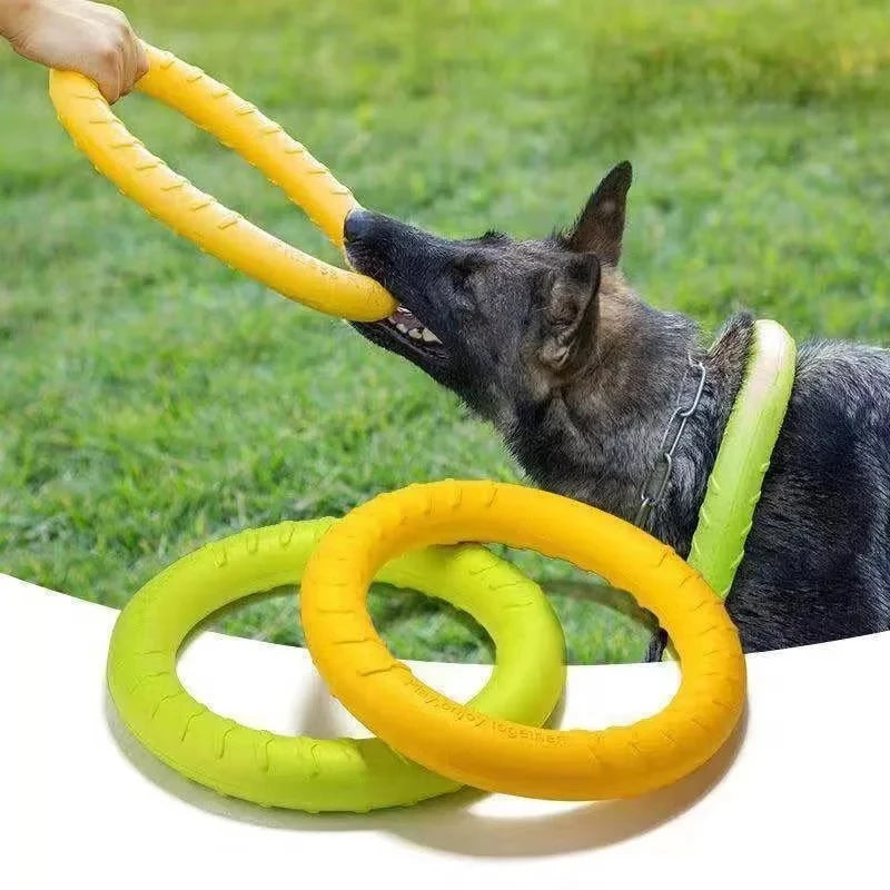 New Dog Toys Pet Flying Disk Training Ring Puller Anti-Bite Floating Interactive Toys Training Chewing Toy for Small Large Dogs