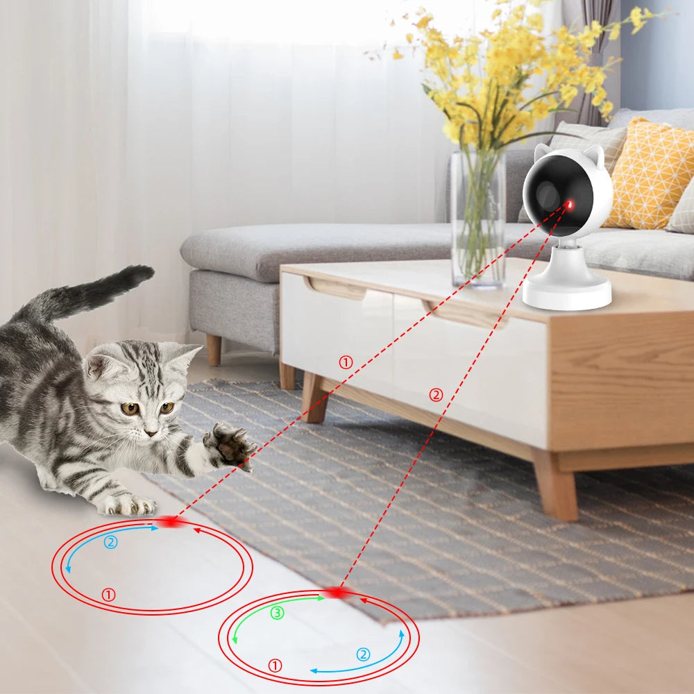Fully Automatic Laser Cat Toy Indoor Intelligent Cat Teasing Laser Cat Toy Suitable for Cats and Dogs