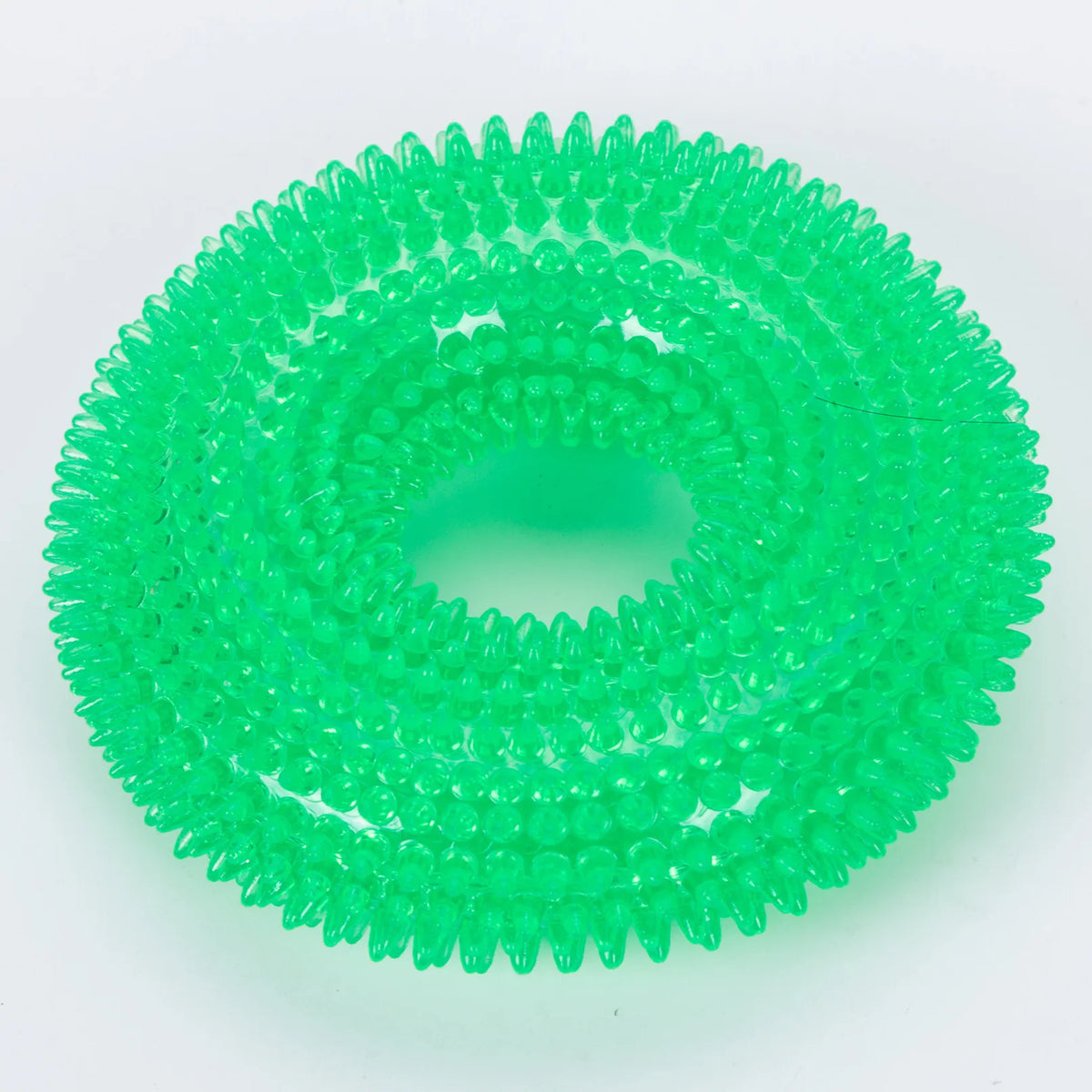 Durable Squeaky Tpr Dog Chew Toy With Spiky Ring Texture Teeth Cleaning And Grinding Tire Toy For Dogs Non Toxic Pet Molar Toy