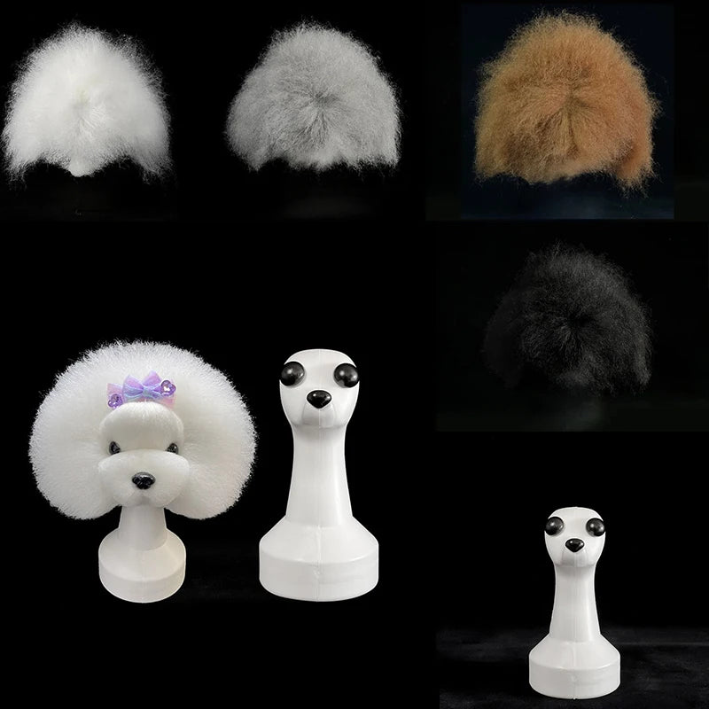 Fake Dog Head Model Pet Grooming Teddy Pet Simulated Head Practice Hair Beautician Practice And Pet Styling Wig Student Study