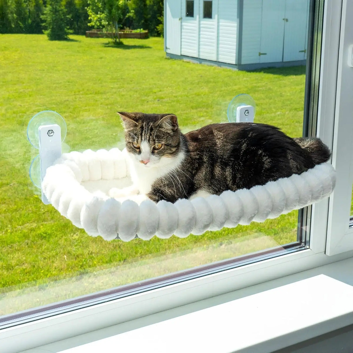 Winter Cat Hammock Window Habitat Cat Sunbathing Glass Hanging Suction Cup Balcony Pet Nest Foldable Pet Bed Cat Supplies