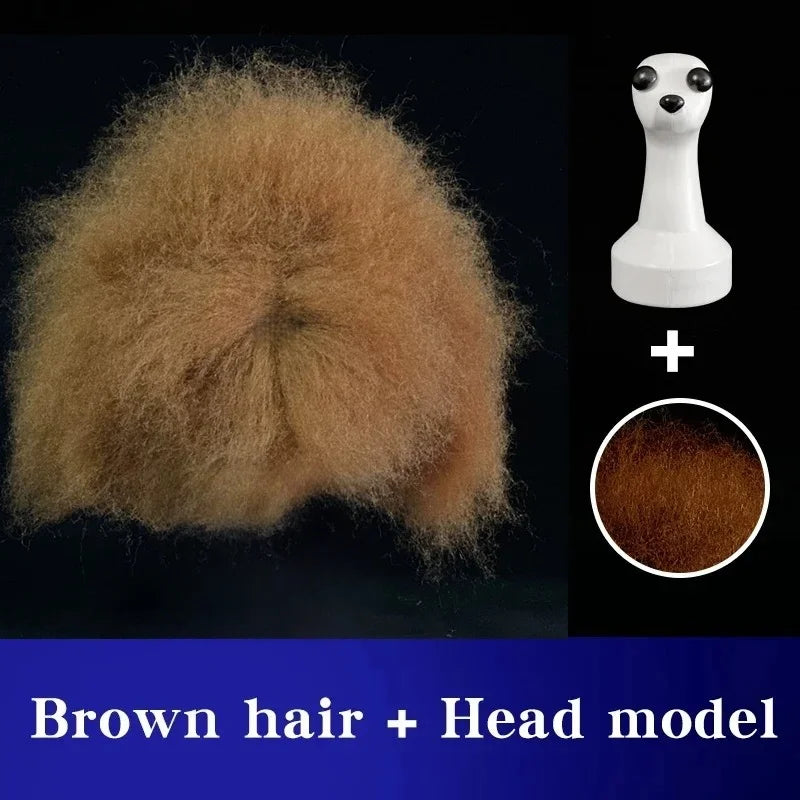 Fake Dog Head Model Pet Grooming Teddy Pet Simulated Head Practice Hair Beautician Practice And Pet Styling Wig Student Study