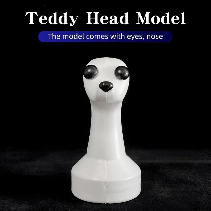 Fake Dog Head Model Pet Grooming Teddy Pet Simulated Head Practice Hair Beautician Practice And Pet Styling Wig Student Study