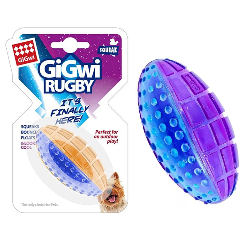 Pet Dog Puppy Squeaky Chew Toys Sound Pure Natural Non-toxic Rubber Outdoor Play Small Medium Dogs Funny Ball for Dog Supplies