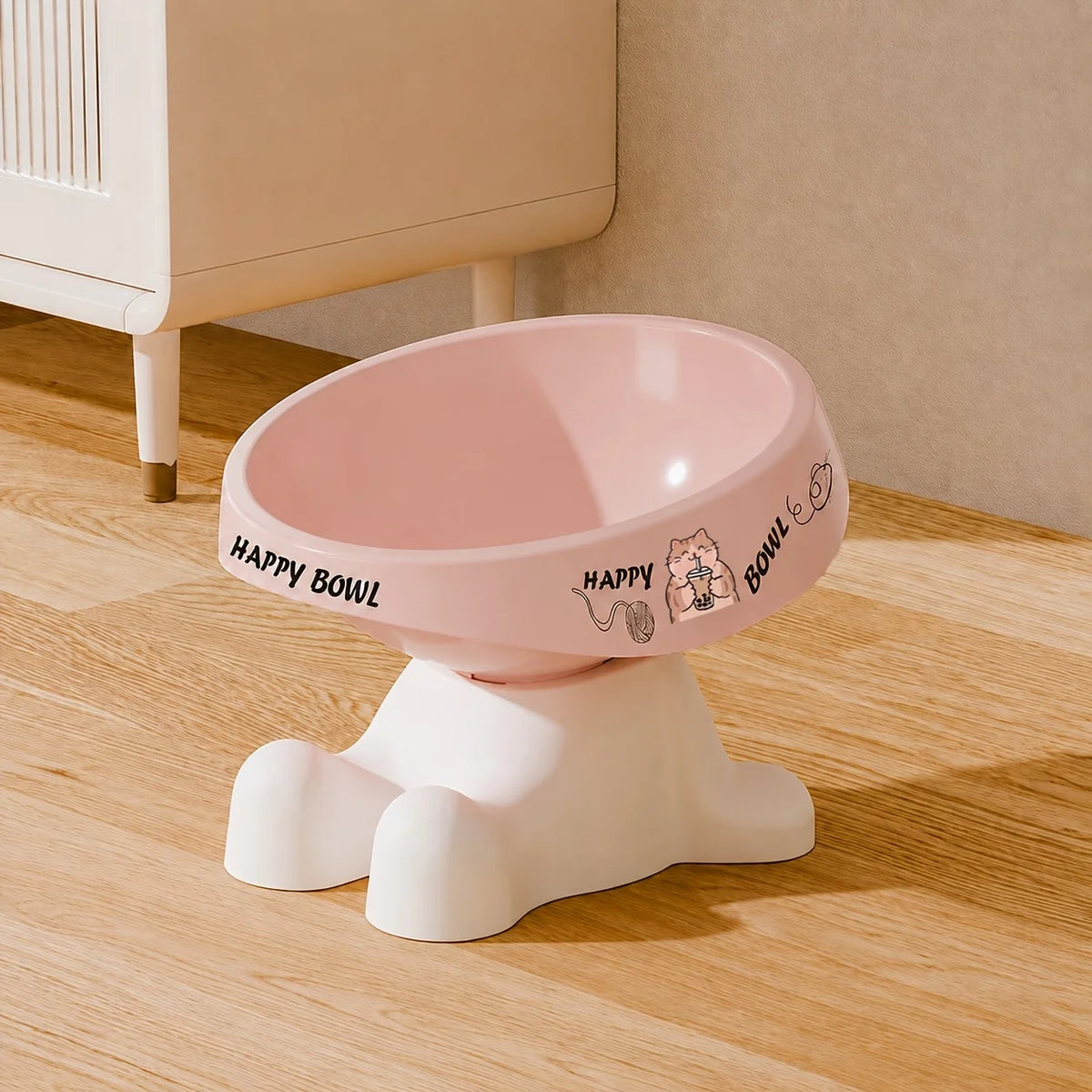 1pcs New cute design with raised pet feeding bowl, cute pet food bowl, elevated neck protection anti slip pet bowl