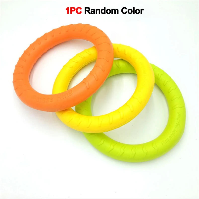 New Dog Toys Pet Flying Disk Training Ring Puller Anti-Bite Floating Interactive Toys Training Chewing Toy for Small Large Dogs