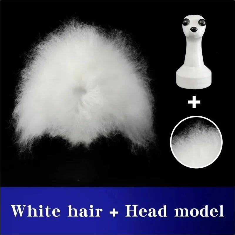 Fake Dog Head Model Pet Grooming Teddy Pet Simulated Head Practice Hair Beautician Practice And Pet Styling Wig Student Study