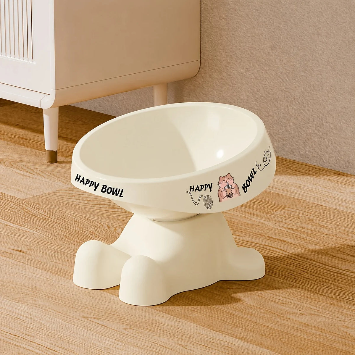 1pcs New cute design with raised pet feeding bowl, cute pet food bowl, elevated neck protection anti slip pet bowl