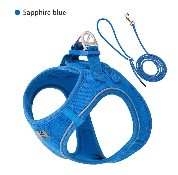 SMALL COMBINATION Small Dog Harness Leash Set Soft Reflective for Puppy Cat Harness Pet Vest Chihuaahua Sausage  Outdoor Walking