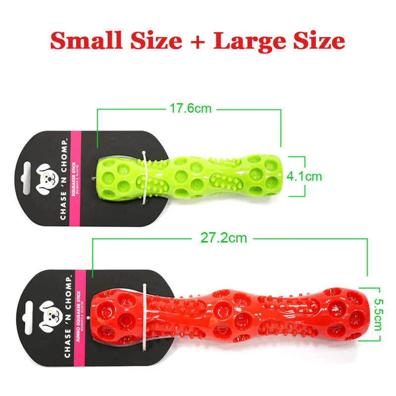 Caitec Dog Toys Squeaking Stick Springy Suitable for Tossing and Chasing Very Soft Pet Toy