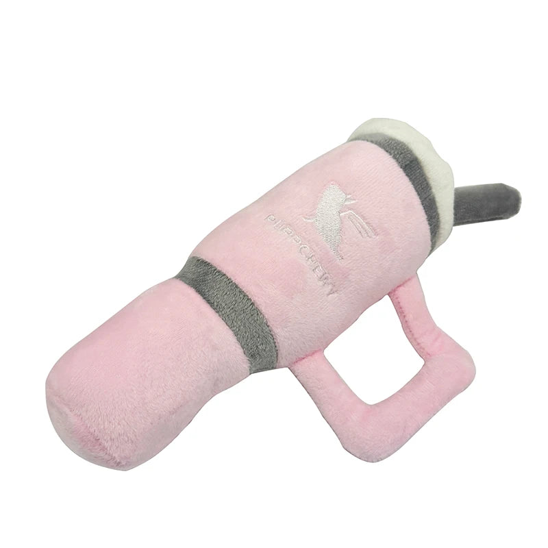 Unique Squeaky Dog Toys Fashionable Plush Designs Handbag Bone Ball Bottle Shape Pet Plush Chewing Toy