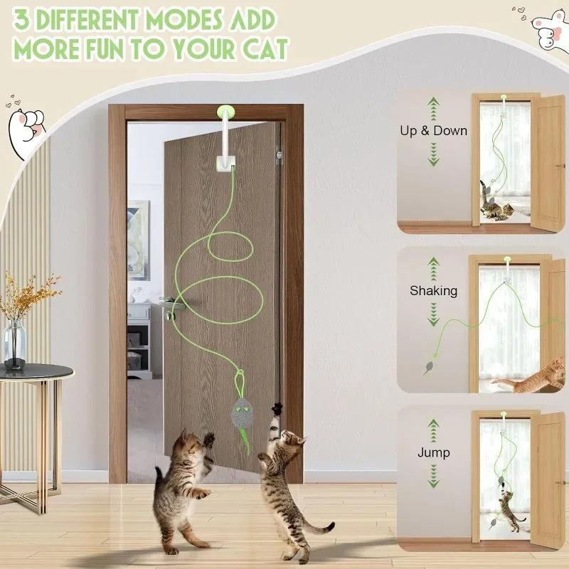 2026 USB Rechargeable Cat Toys Yo-Yo Electric Automatic Lifting Smart Door Hanging Automatic Kitten Self-entertainment Fun Pet