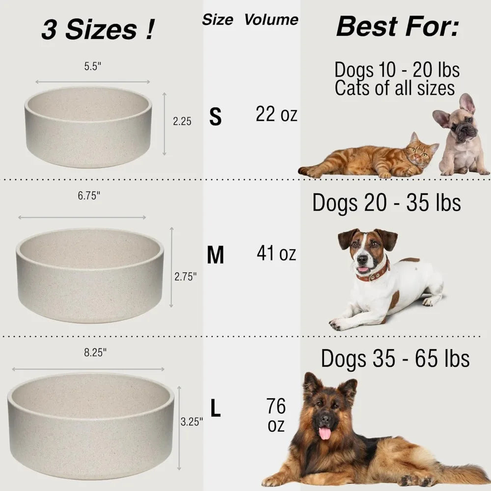 Loving Pets - Dolce Bamboo - Eco-Friendly Pet Bowls & Dishes for Dog, Cats, Puppy Food and Water Dish -Sustainable and