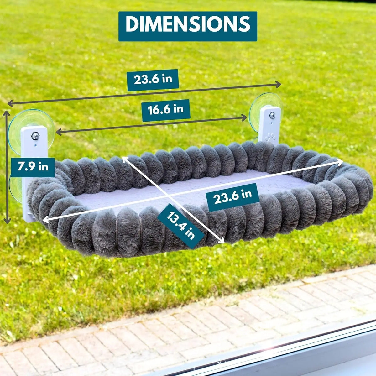 Winter Cat Hammock Window Habitat Cat Sunbathing Glass Hanging Suction Cup Balcony Pet Nest Foldable Pet Bed Cat Supplies