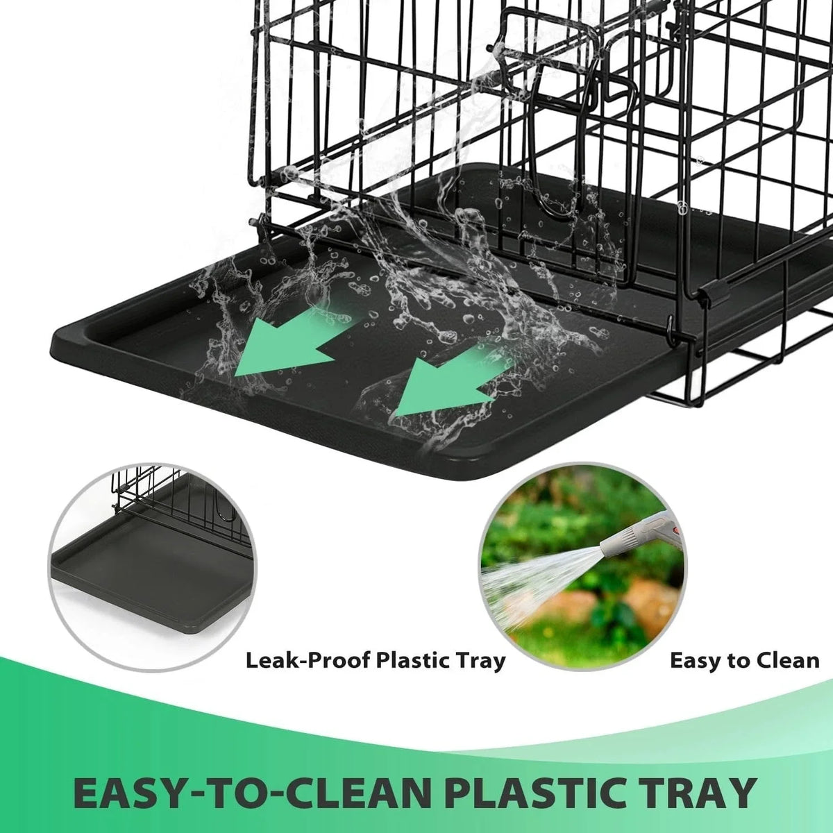 18"24" Dog Crates for Large Dogs Folding Mental Crates Dog Kennels