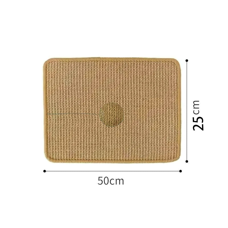 Natural Sisal Cat Scratcher Mat Cat Scratch Mats Horizontal Cat Floor Scratching Pad Rug Protect Couch Carpets Cat Paw Training