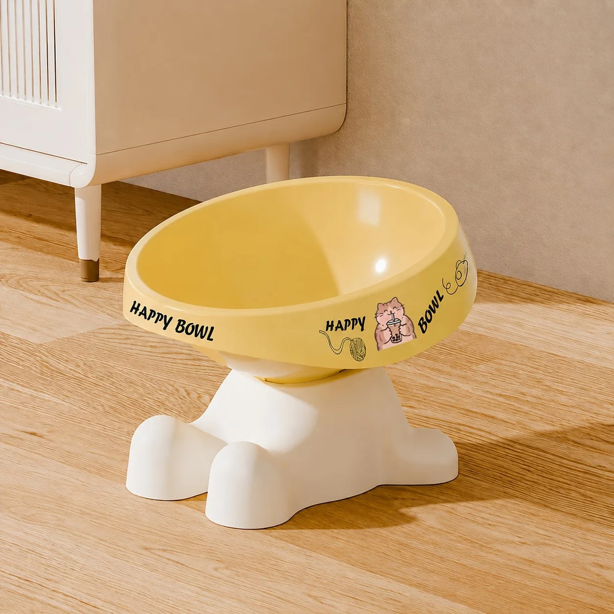 1pcs New cute design with raised pet feeding bowl, cute pet food bowl, elevated neck protection anti slip pet bowl
