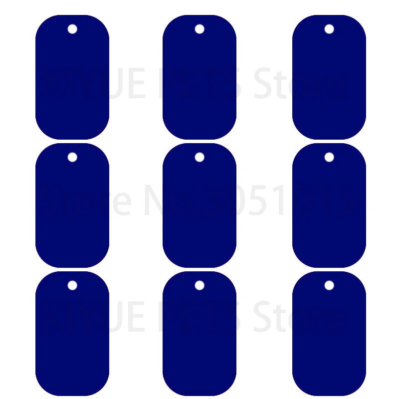 Wholesale 100Pcs Military Tag Dog ID Tag Pendant Necklaces Team Keychain Name Pet Dog Number Army ID Tags Personalised NamePlate