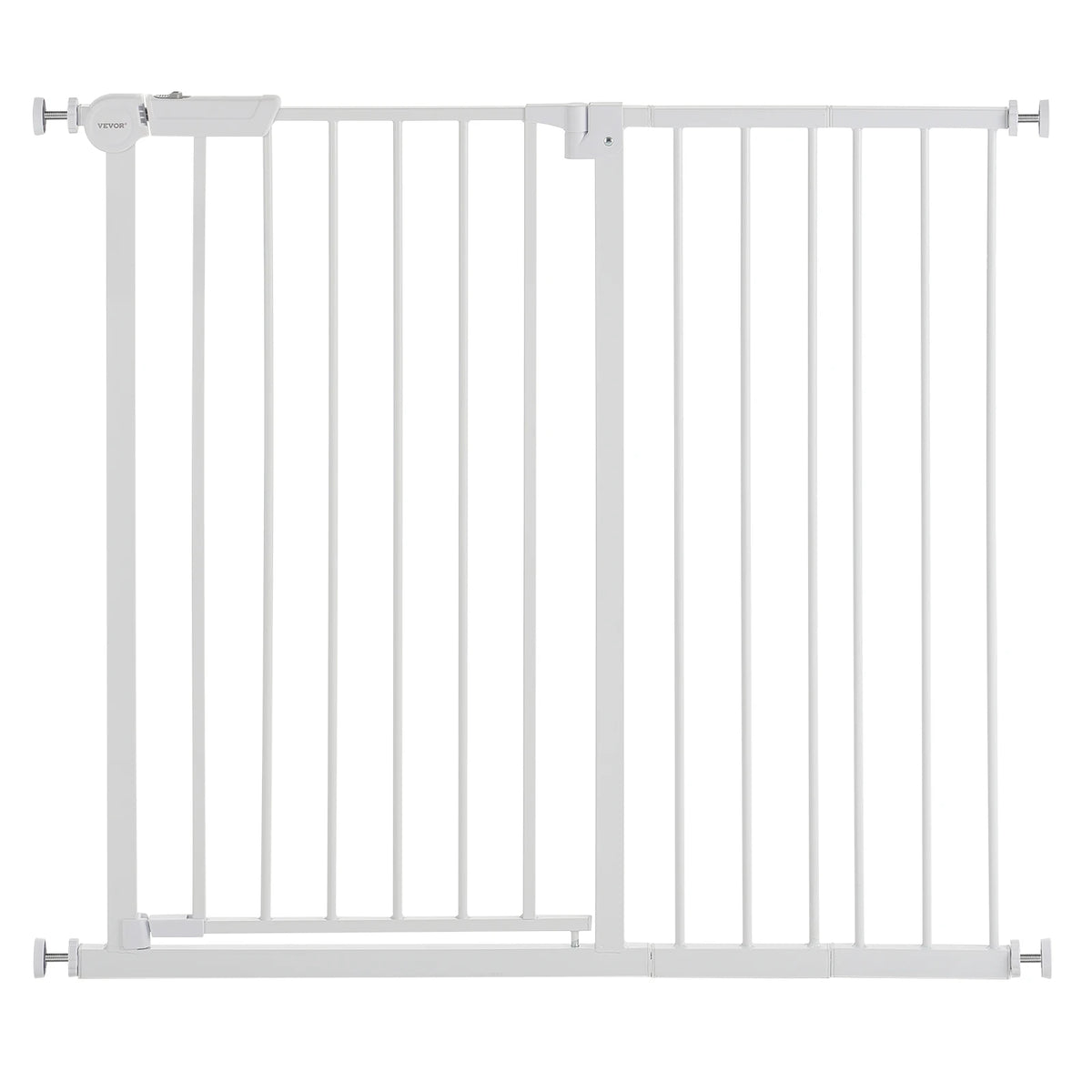 Dog Gate Easy Step Walk Thru Child Pet Security Pressure Mount Kit Wall Cups Doorways