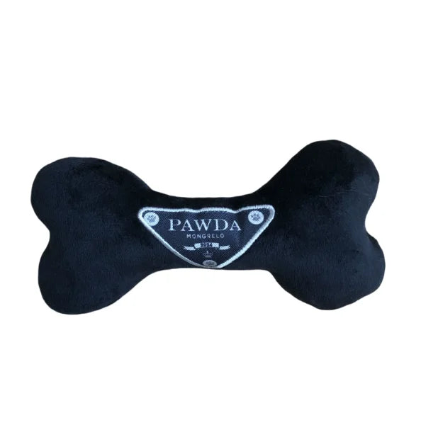Unique Squeaky Dog Toys Fashionable Plush Designs Handbag Bone Ball Bottle Shape Pet Plush Chewing Toy