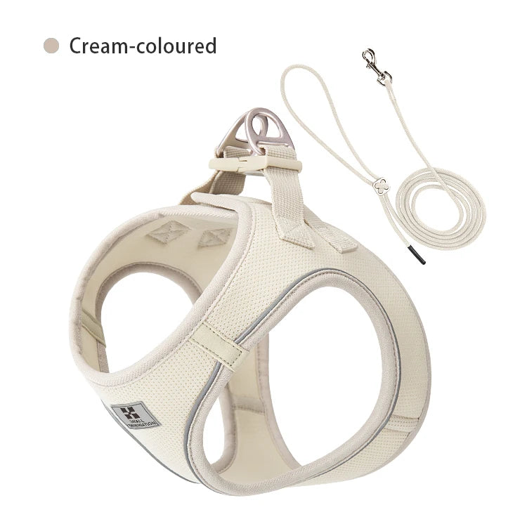 SMALL COMBINATION Small Dog Harness Leash Set Soft Reflective for Puppy Cat Harness Pet Vest Chihuaahua Sausage  Outdoor Walking