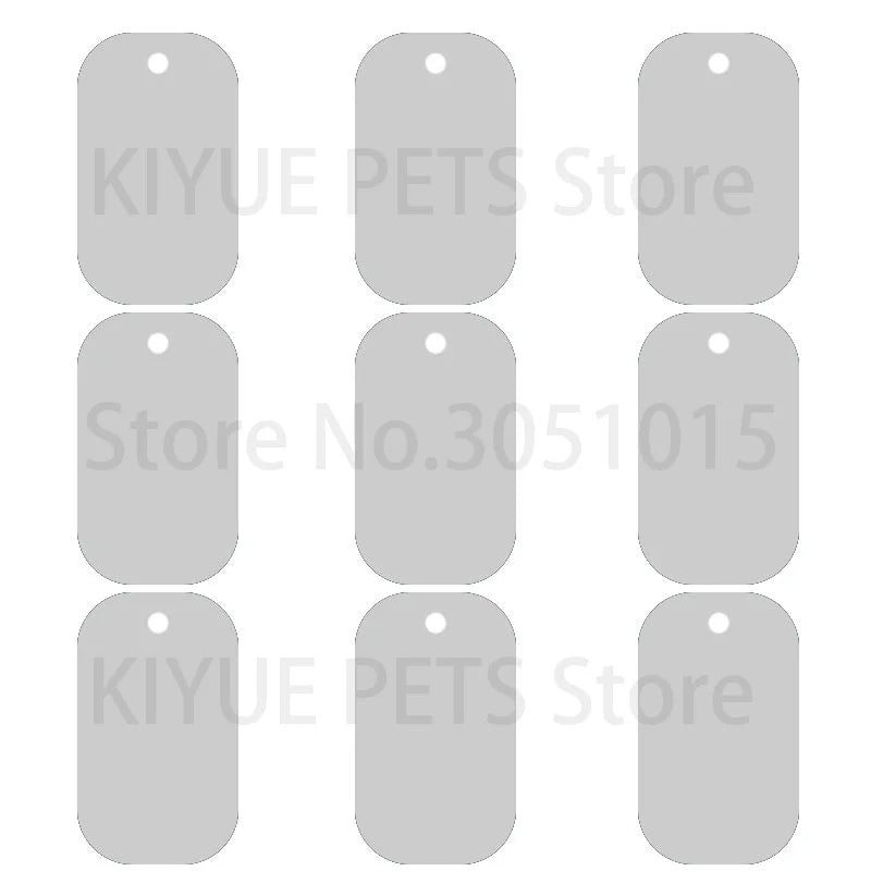 Wholesale 100Pcs Military Tag Dog ID Tag Pendant Necklaces Team Keychain Name Pet Dog Number Army ID Tags Personalised NamePlate