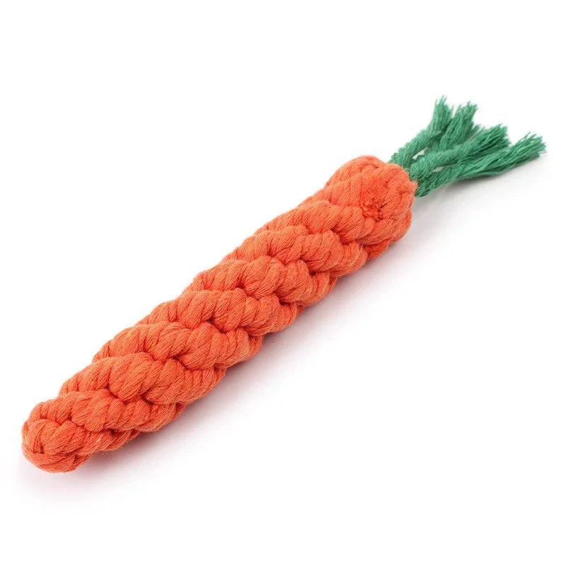 Interactive Carrot Cotton Rope Chew Toys For Small Dogs Puppy Teeth Cleaning Bite Resistant Pet Play Toy Pet Supplies