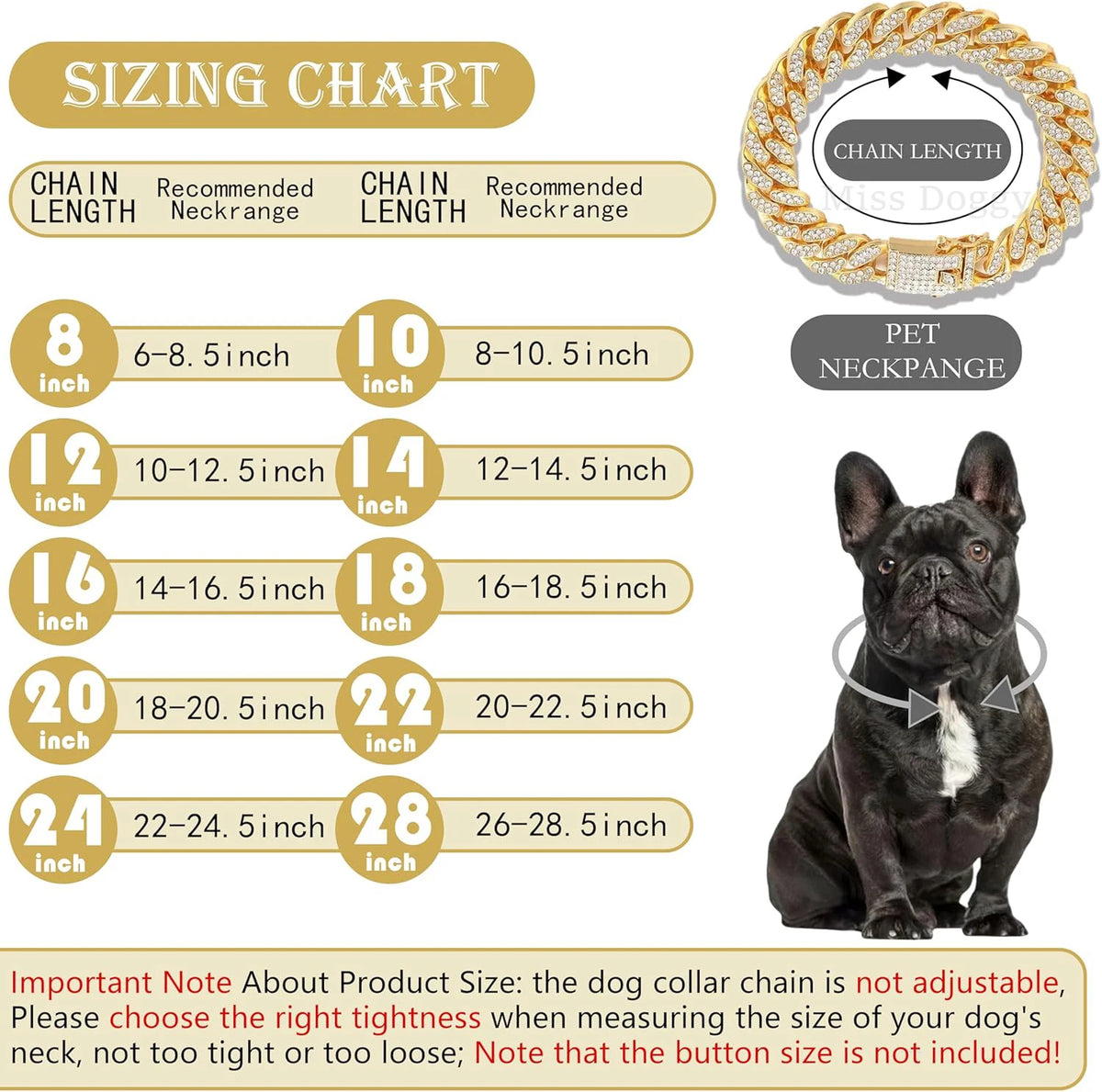 Fashion Jewelry Accessories Gold Cuban Chain Cat Collar Luxury Crystal Rhinestone Pet Kitten Necklace for Cats