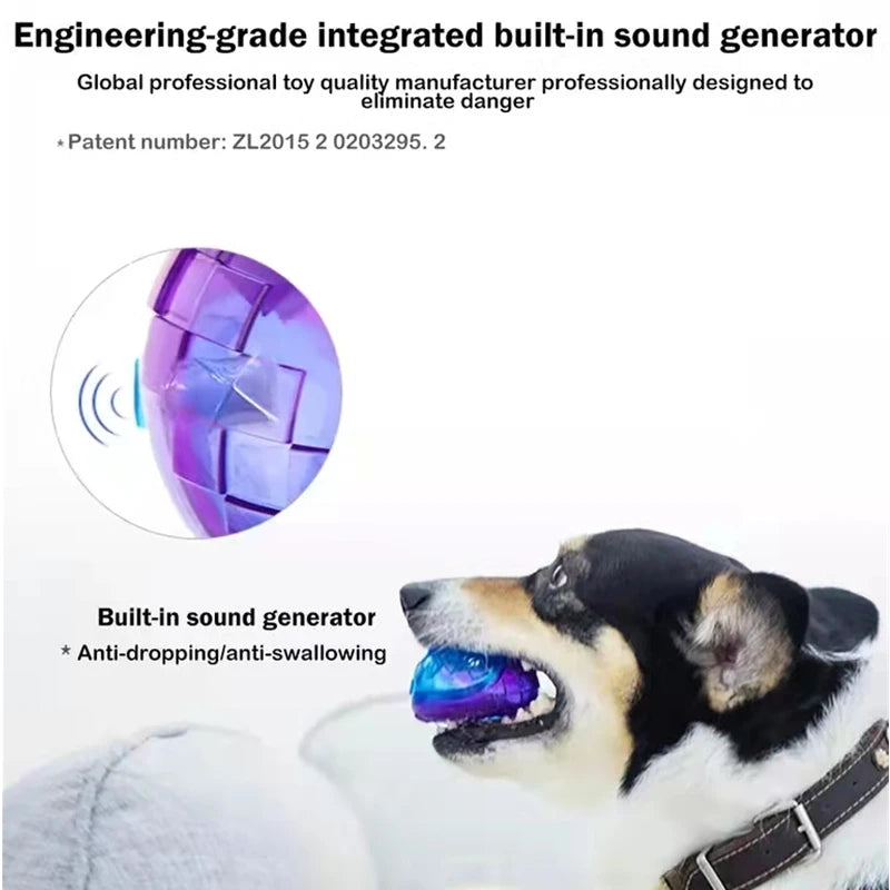 Pet Dog Puppy Squeaky Chew Toys Sound Pure Natural Non-toxic Rubber Outdoor Play Small Medium Dogs Funny Ball for Dog Supplies