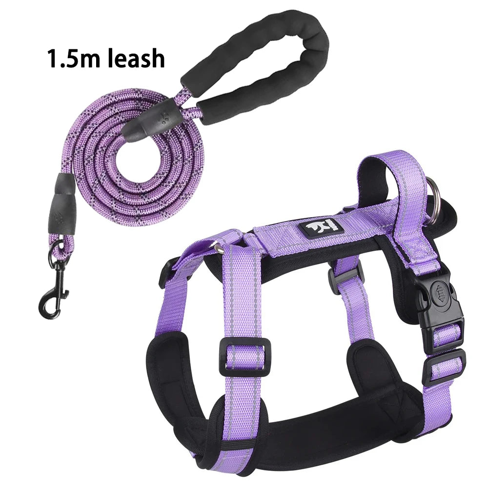 New Pet Dog Harness Reflective With Handle Easy Control Dog Vest Harness Adjustable Puppy Chest Straps for Small Medium Dogs
