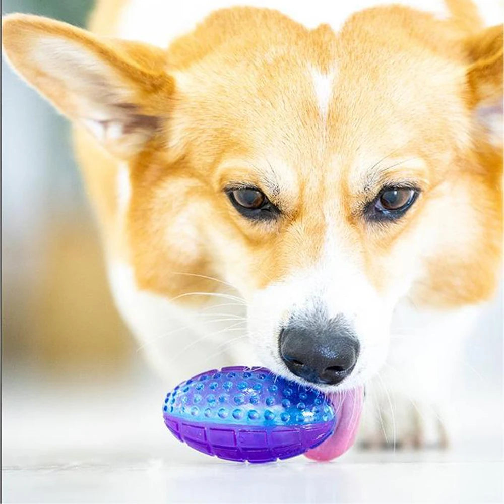 Pet Dog Puppy Squeaky Chew Toys Sound Pure Natural Non-toxic Rubber Outdoor Play Small Medium Dogs Funny Ball for Dog Supplies